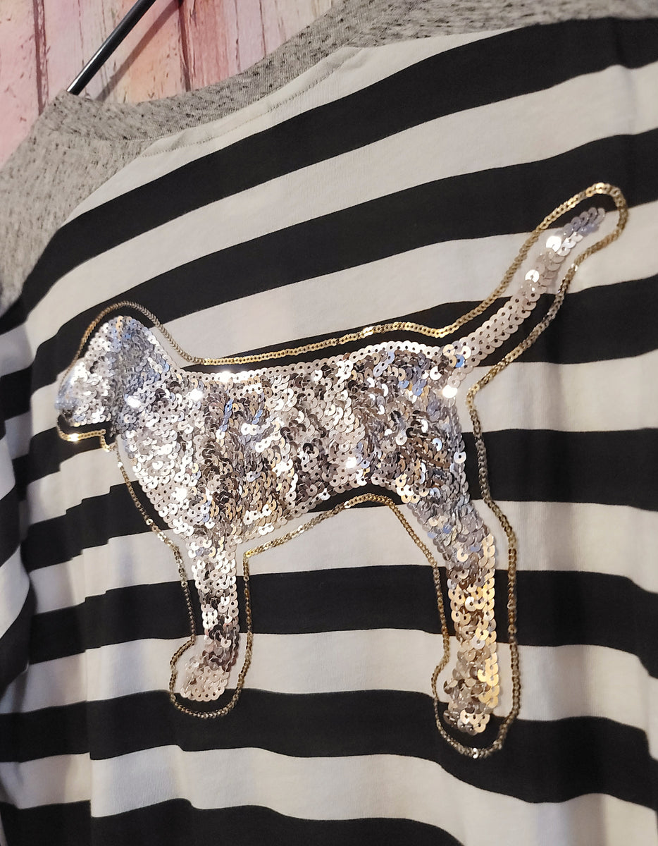 VS PINK RARE BLING PUPPY DOG TSHIRT hot XL