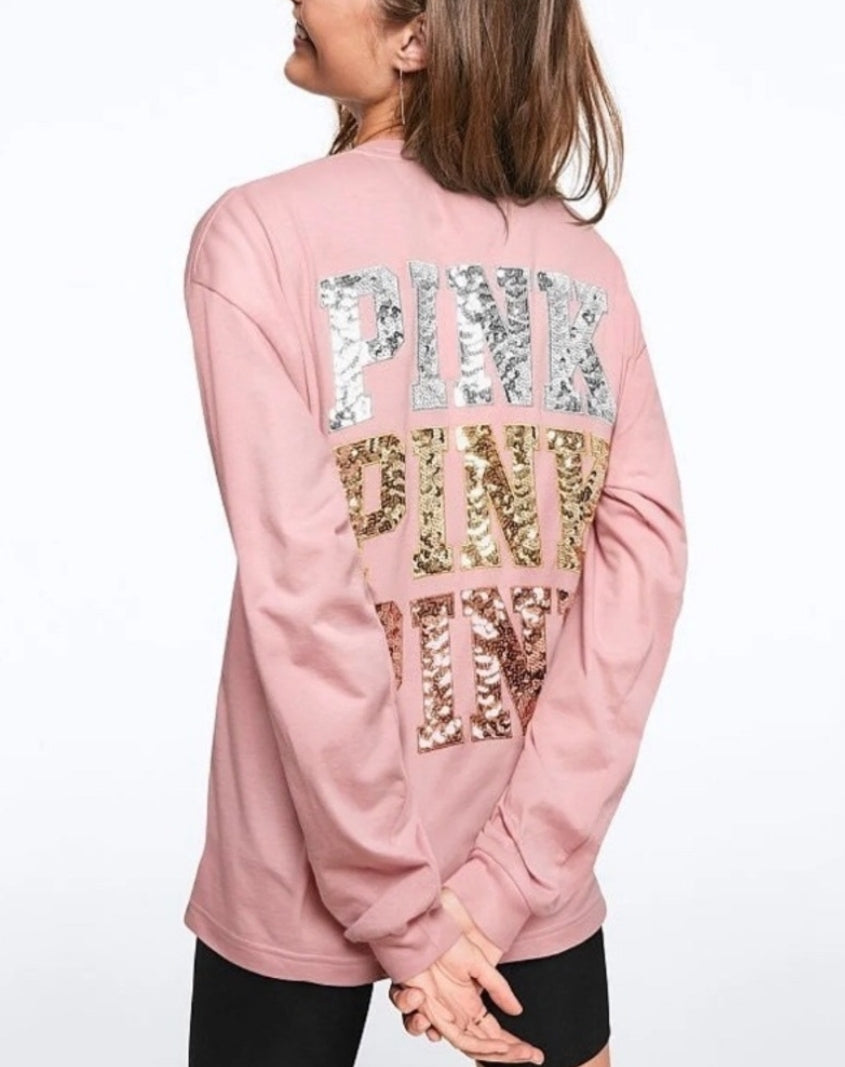 victoria secret pink bling long sleeve