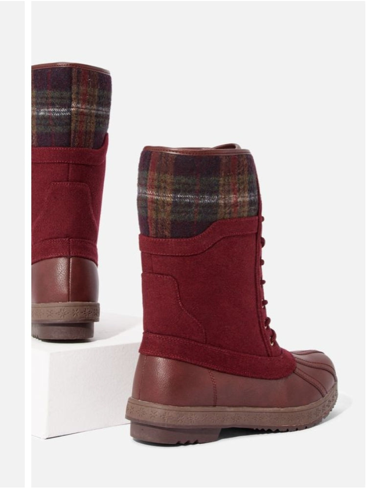 Anaelle flannel best sale flat boot