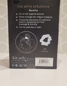 Kitsch Satin Sleep Scrunchie 5-Pack (black)