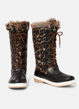 Load image into Gallery viewer, Marley Quilted Faux Fur Snow Boot (Leopard)