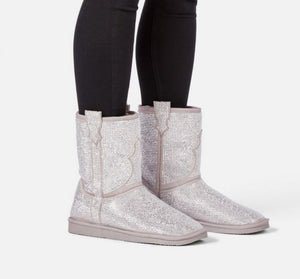 Rhinestone Winter Boots (grey)