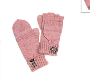 VS Blush Pom Beanie & Convertible Glove Set