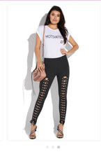 Load image into Gallery viewer, Lace-Up Stretch Pants (3 colors)