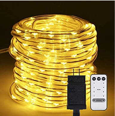 LED Rope Lights 200 Ft W/Remote (warm white)