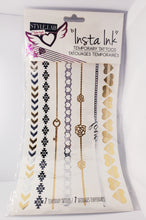 Load image into Gallery viewer, Insta Ink Metallic Temporary Tattoos