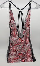 Load image into Gallery viewer, Victoria&#39;s Secret Strappy Open Back Silky Plunge Lace Butterflies Pink Slip &amp; Panty