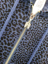 Load image into Gallery viewer, VS Navy Blue Cheetah Leopard Full Zip Hoodie