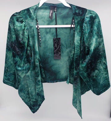 BKE Boutique Emerald Wash Velvet DrapeFront Throw Over