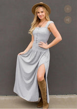 Load image into Gallery viewer, Destiny Grey Boutique Maxi Dress