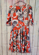 Load image into Gallery viewer, &quot;Ugly Sweater&quot; Christmas Dress With Cats (Medium/Large)