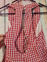 Load image into Gallery viewer, Red &amp; White Checkered Picnic Pretty Boutique Romper (medium)