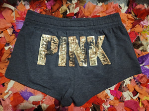 VS Pink Sequin Bling Shorts (3 colors) Large