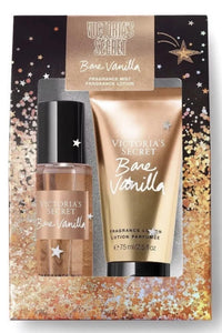 VS Bare Vanilla 2 Pc Fragrance Mist/Lotion Gift Set Travel Size