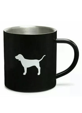 VS Pink Stainless Steel Dog Logo Mug (black)