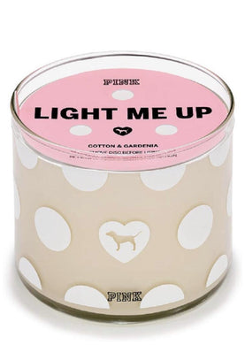 VS Pink Cotton & Gardenia Light Me Up 3-Wick Candle