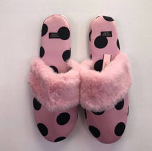 Load image into Gallery viewer, VS Satin Polka Dot Slippers