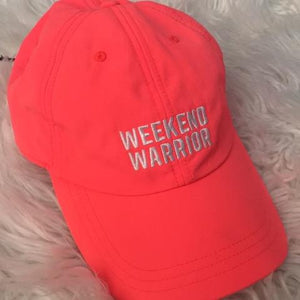 VS Pink Neon Coral Baseball Cap "Weekend Warrior"