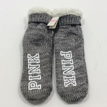 Load image into Gallery viewer, VS Pink Knit Sherpa-Lined Slipper Socks