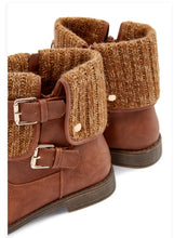 Load image into Gallery viewer, Sheba Sweater-Trim Buckle Boot (2 colors)
