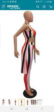 Load image into Gallery viewer, Women&#39;s 2-Piece Striped Halter Jumpsuit Pantsuit