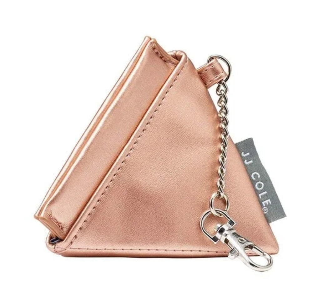 JJ Cole Leather Pacifier Pyramid Pod - Rose Gold