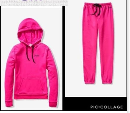 VS Pink Magenta Hoodie and Classic Pant Set