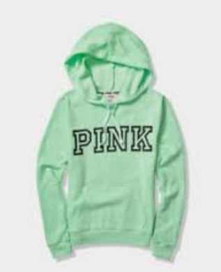 VS Pink Mint Green Perfect Pullover Lightweight Hoodie