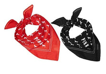 Load image into Gallery viewer, VS PINK SET OF BLACK AND RED BANDANA&#39;S