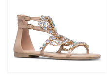 Load image into Gallery viewer, Remy Nude Embellished Gladiator Sandal
