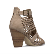 Load image into Gallery viewer, Thandie Caged Chunky Heeled Sandal Bootie