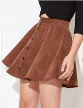 Load image into Gallery viewer, Flared Button Up Skirt