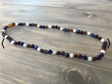 Load image into Gallery viewer, 17&quot; Baltic Amber Necklace Dark Amber Moonstone Focus Clarity Amethyst Lapis