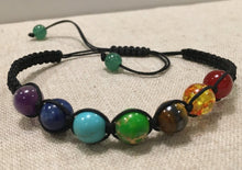 Load image into Gallery viewer, Adjustable Chakra Balance Bracelet Yoga Teen Adult 6-9 inch Bracelet