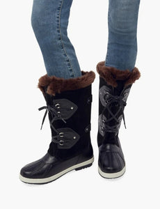 Marley Lace Up Faux Fur Winter Snow Boot (2 colors)