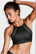 Load image into Gallery viewer, Victoria Sport High Neck Laser Cut Sports Bra (multiple colors)